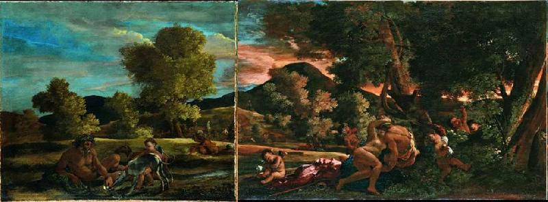  Vue de Grottaferrata avec Venus, Adonis et une divinite fluviale